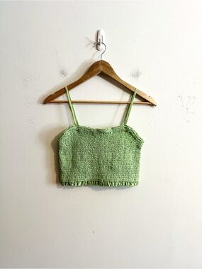 c&c california 100% linen smocked tank
